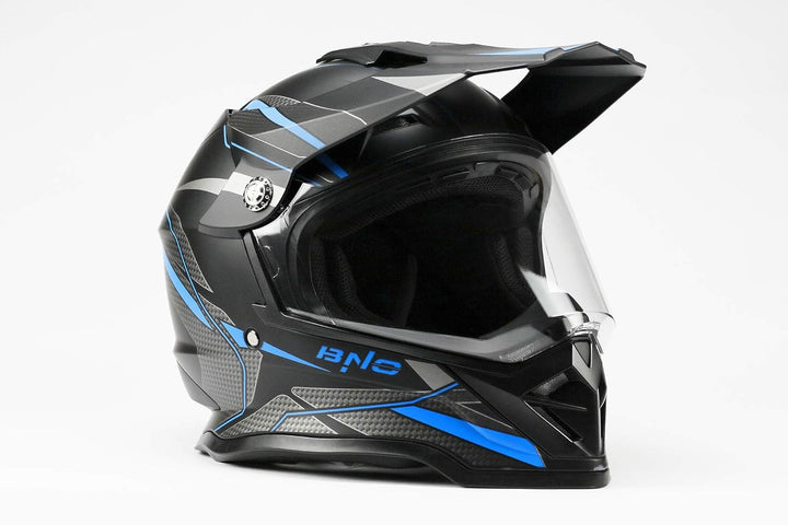 BNO Cross-3 Helm, Motocrosshelm, Corsshelm, S, M, L, XL S Matt-Schwarz-Blau, S Matt-Schwarz-Blau
