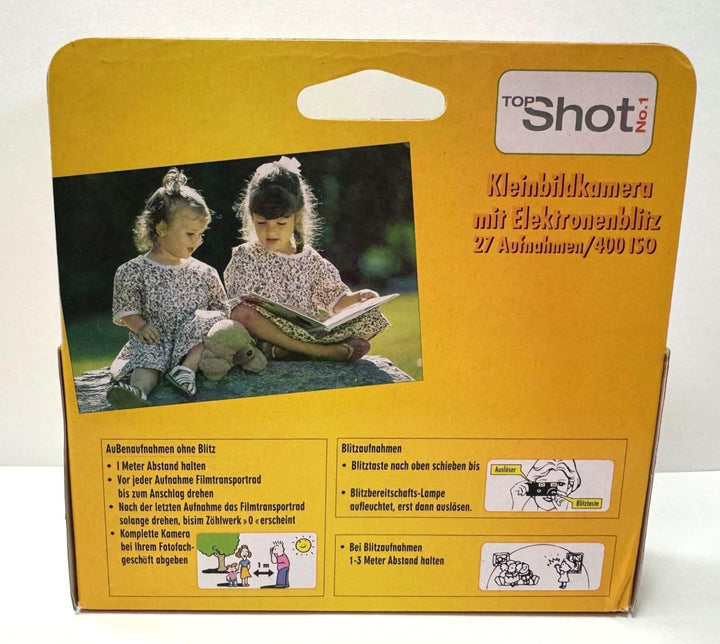 2 x 1A PHOTO PORST Einwegkamera Topshot gelb/Hochzeitskamera/Partykamera (je 27 Aufnahmen, 2er Pack)