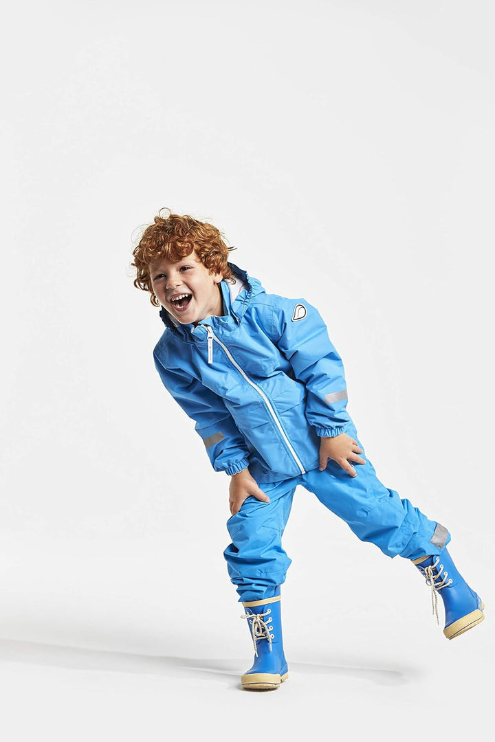 Didriksons 1913 Unisex Regenjacke Droppen mit reflektierenden Details Malibu Blue, 100