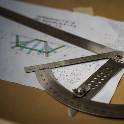 hedue® Alphawinkel Mikro - Kleiner Alpha Winkel für Zimmerer, Anreisswinkel & Präzisionswinkel in Ei