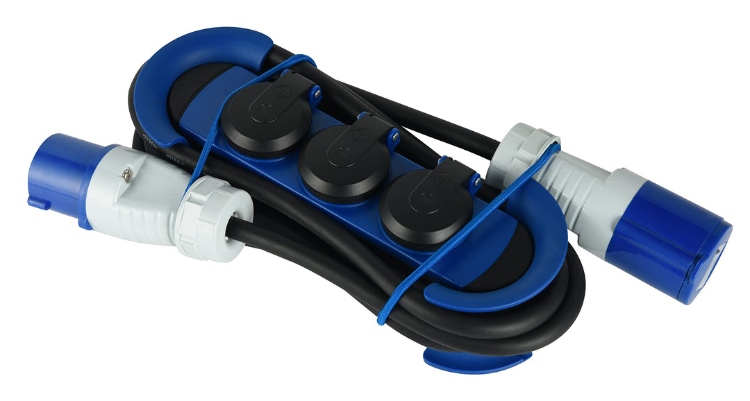Electraline 62574 Professionelle Steckdosenleiste/Verlängerung für den Aussenbereich, CEE-Stecker, C