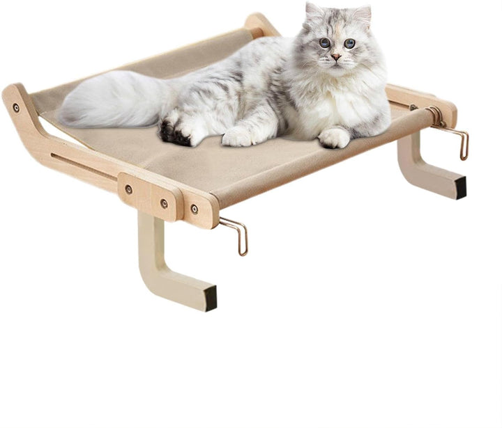 Katzensitz mit platzsparendem | Verstellbare Katzenhängematte | Einfach zu montierende Katzensitzsta