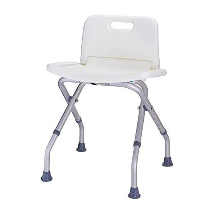 MSV 140702 MSV Duschsitz klappbar mit Rückenlehne höhenverstellbar, 45 x 31 x 68.5 cm