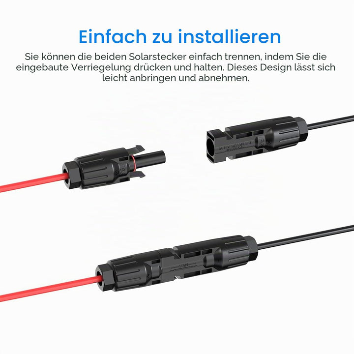 ELFCULB Solarstecker auf SAE Kabel,10AWG SAE Stecker Solarladekabel mit SAE Polaritätsumkehr Adapter