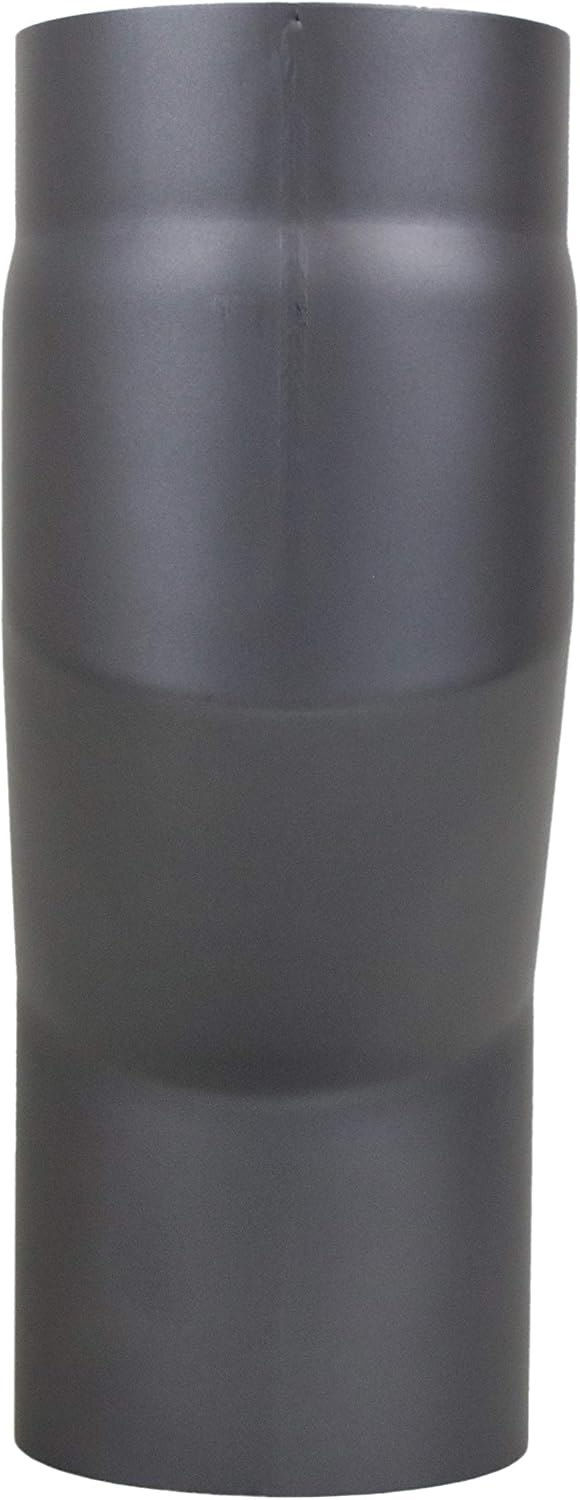 LANZZAS Ofenrohr Versatzbogen 100 mm, im Durchmesser, DN Ø 150 mm, Farbe: gussgrau - weitere Rohre a