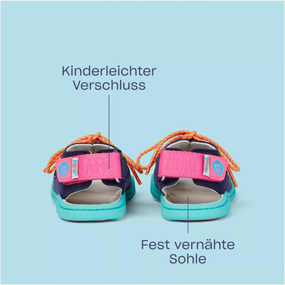 Affenzahn Sandale Vegan Free schnürbar mit Klettverschluss und Zehenkappe Grösse 21-32 21 EU Eule Tü