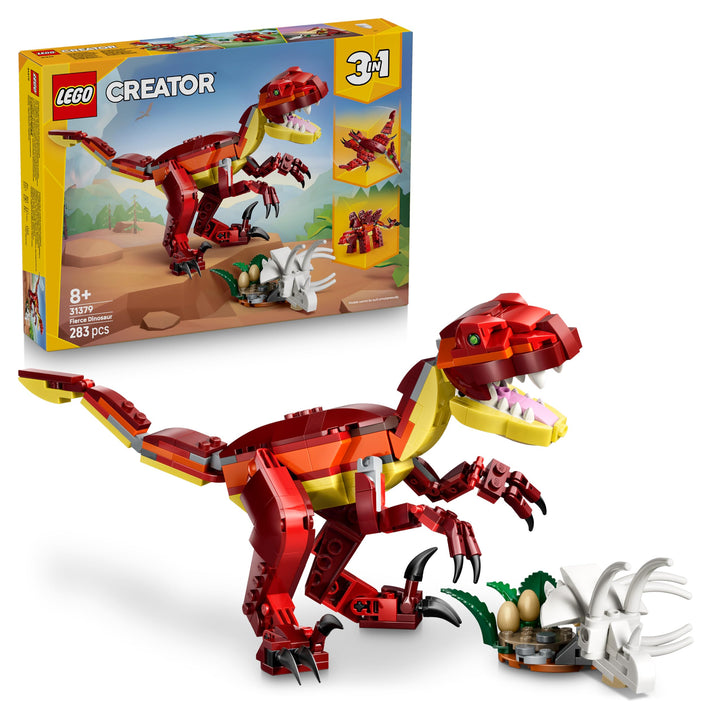 LEGO Creator 3-in-1-Set Wilder Dinosaurier - Dino Spielzeug für Kinder - Dinosaurier Modellbau Bause