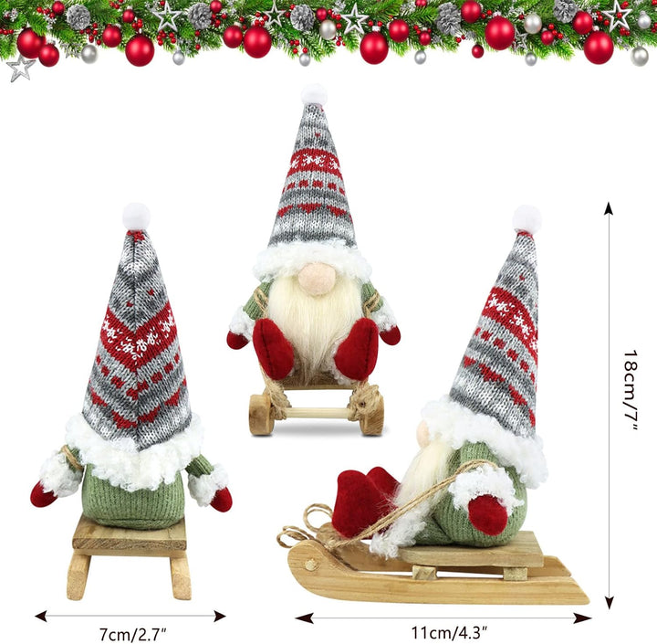 Gehydy Weihnachtswichtel 3er Set Wichtel Figuren Weihnachten Dekoration Weihnachtsdeko Christmas Dec