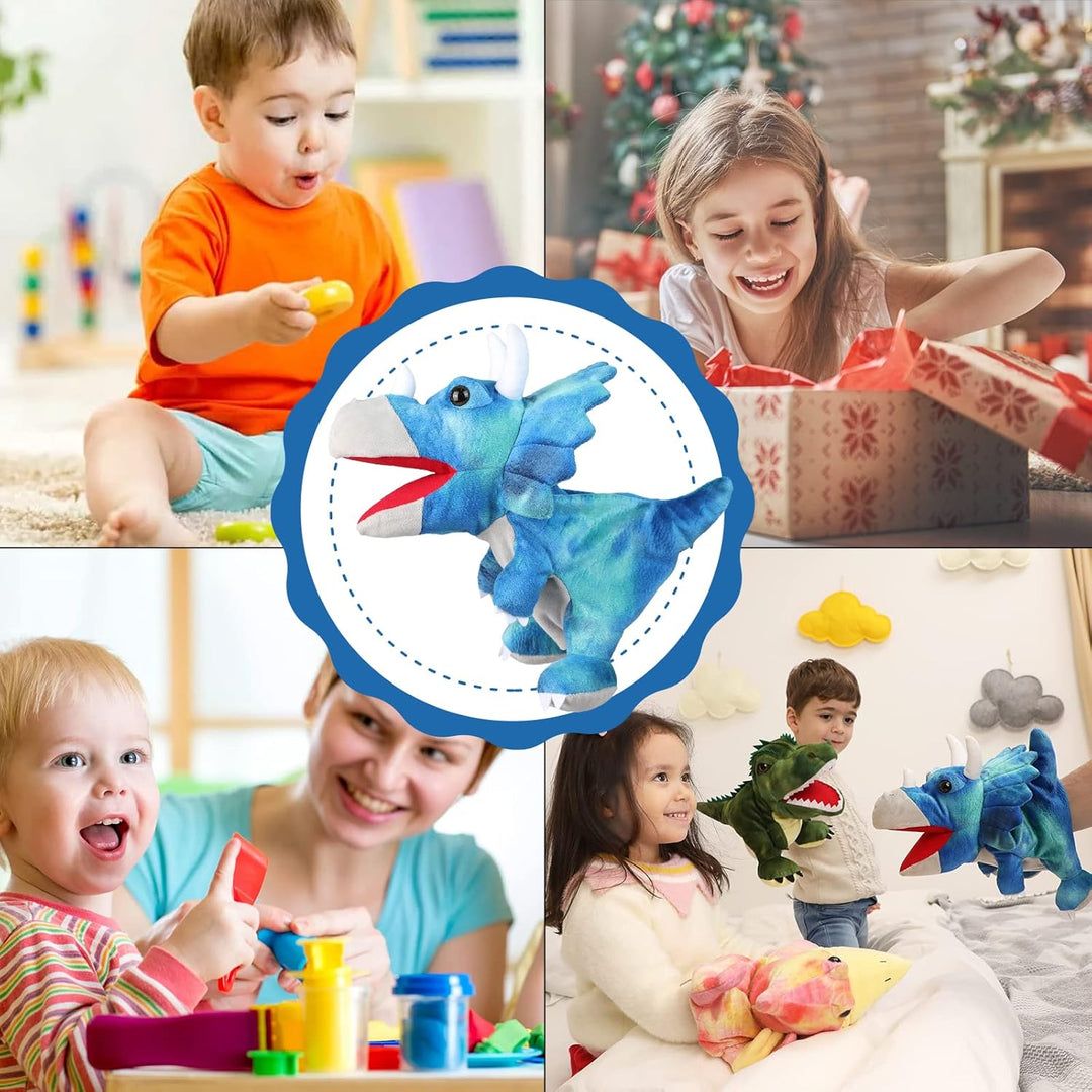 JUSTQUNSEEN Dinosaurier Handpuppen Dinosaurier Spielzeug, Dinosaurier Puppen für Kinder, Dinosaurier