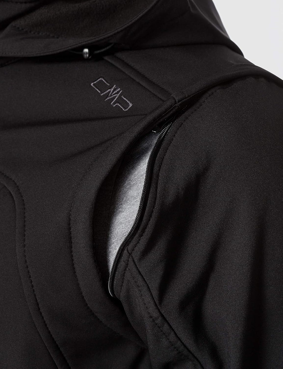 CMP – Man Jacket Snaps Hood With Detachble Sleeves 46 Schwarz, 46 Schwarz