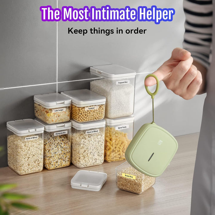 prt Qutie Bluetooth Beschriftungsgerät Selbstklebend, Tragbarer Mini Etikettiergerät, USB Aufladen E