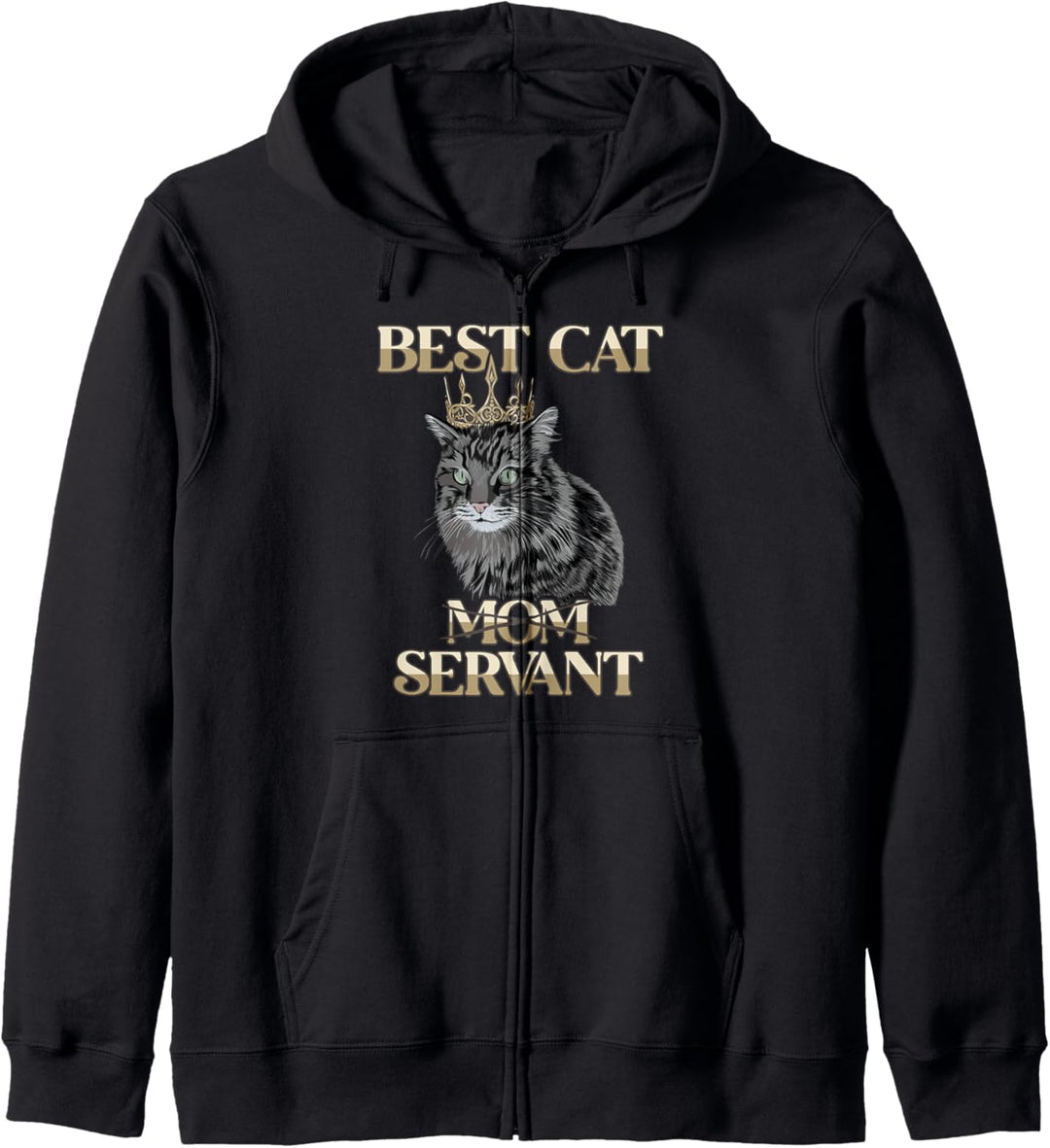 Best Cat Mom Servant Kätzchen Hauskatze Miezekatze Katze Kapuzenjacke