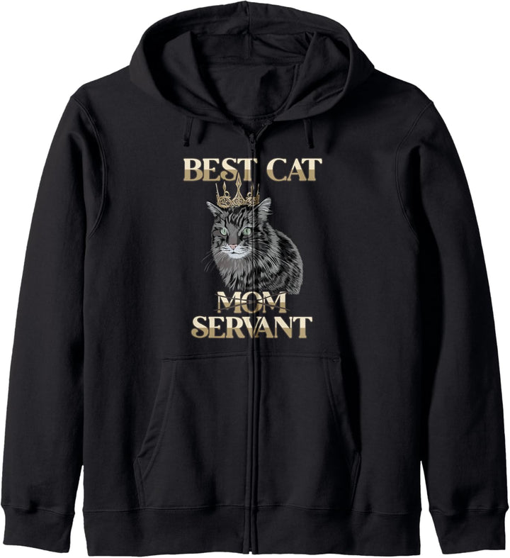 Best Cat Mom Servant Kätzchen Hauskatze Miezekatze Katze Kapuzenjacke