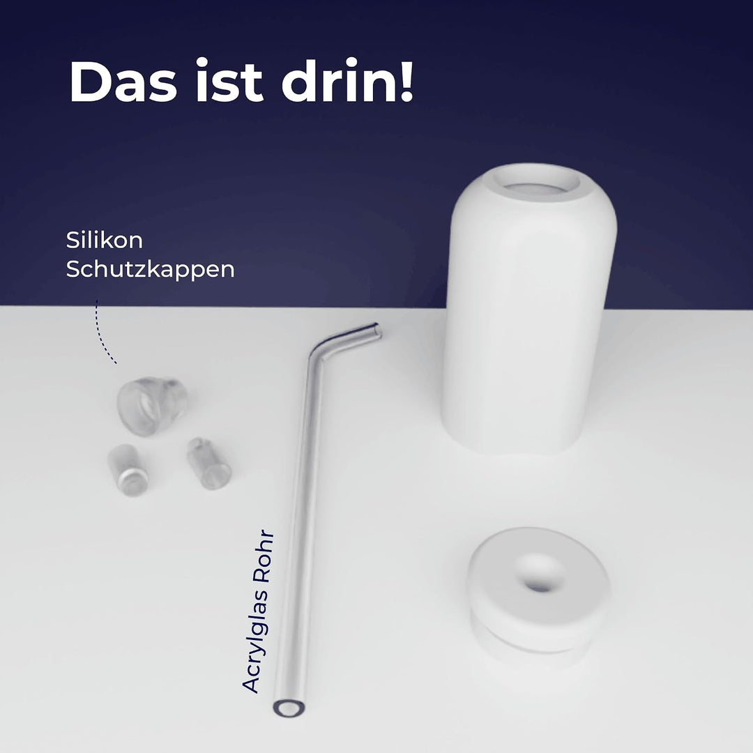TONSI 2in1 Mandelstein Schröpfglas &amp; Munddusche | Mandelstein Entferner Made in Germany | Mandeln sp