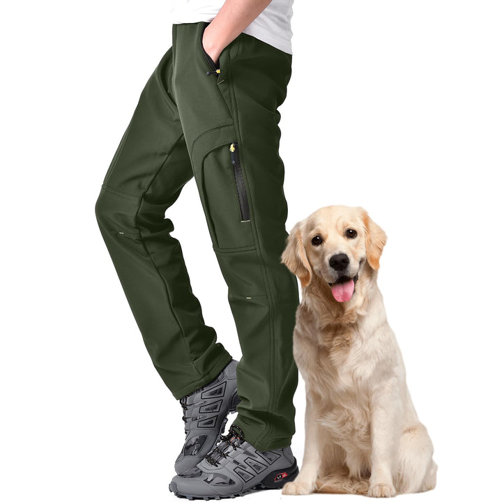 yeyity Herren Softshellhose Gefüttert Outdoorhose Wasserdicht Wanderhose Warm Skihose Snowboardhose