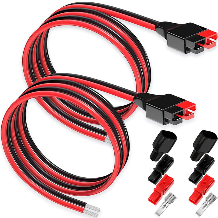 2 Stück für Anderson Stecker 12 AWG Verlängerungskabel für tragbare Stromstationen, Solargeneratoren