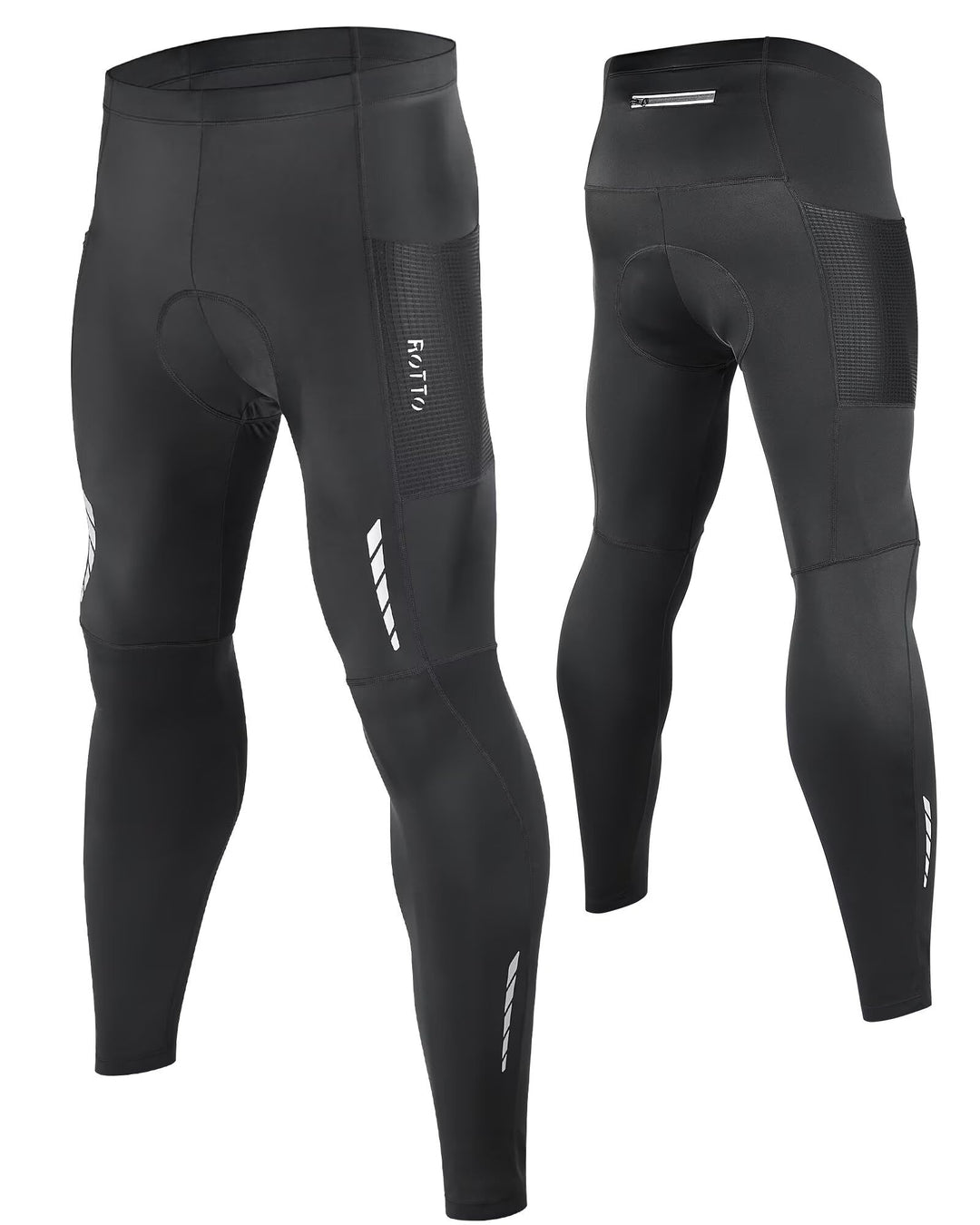 ROTTO Lange Radlerhose Herren Fahrradhose Gepolstert stossfeste Radhose Elastische Hosen Radfahren m