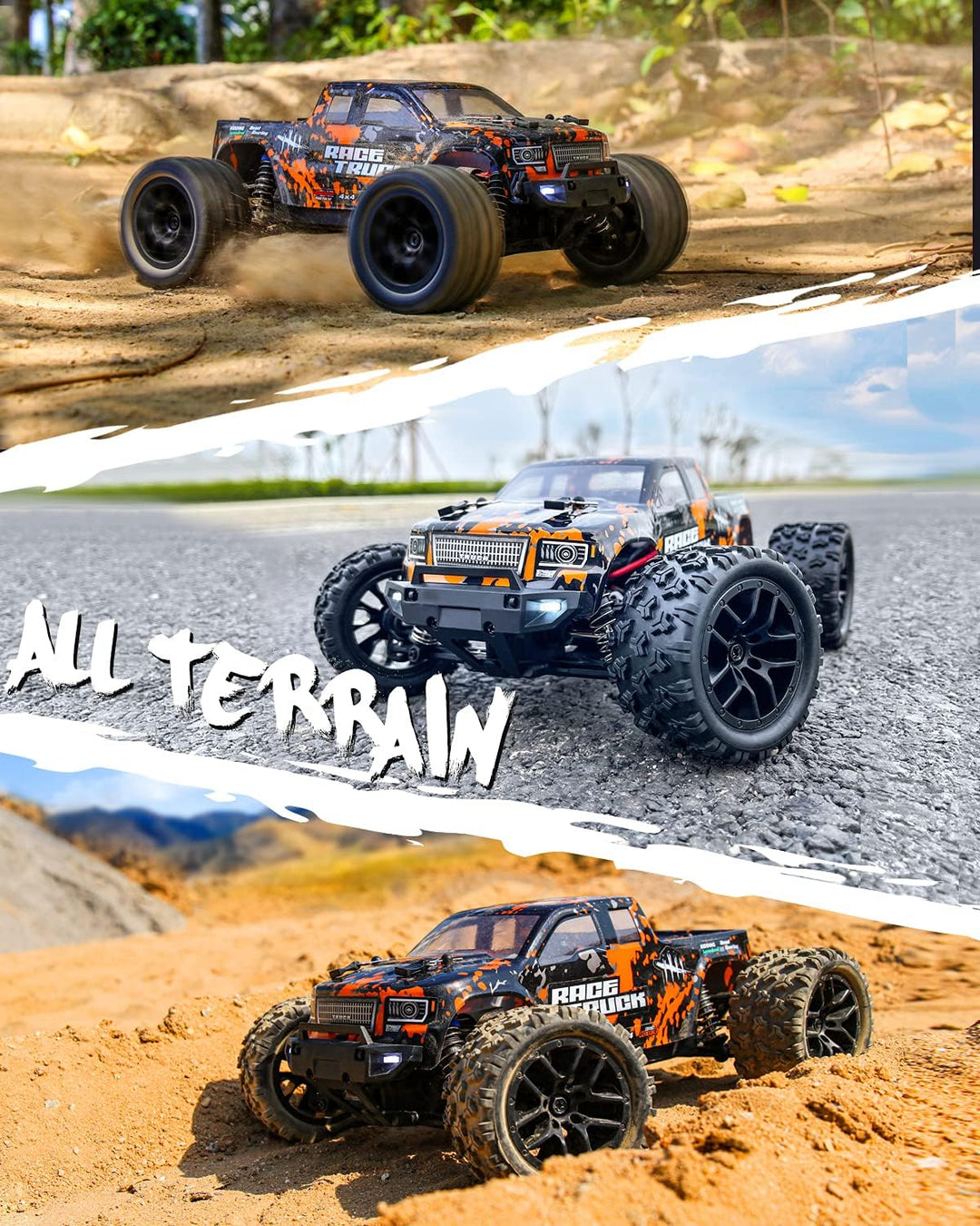HAIBOXING Ferngesteuertes Auto 4WD RC Auto 36 km/h Hochgeschwindigkeits 1/18 Monstertruck 2.4GHz All