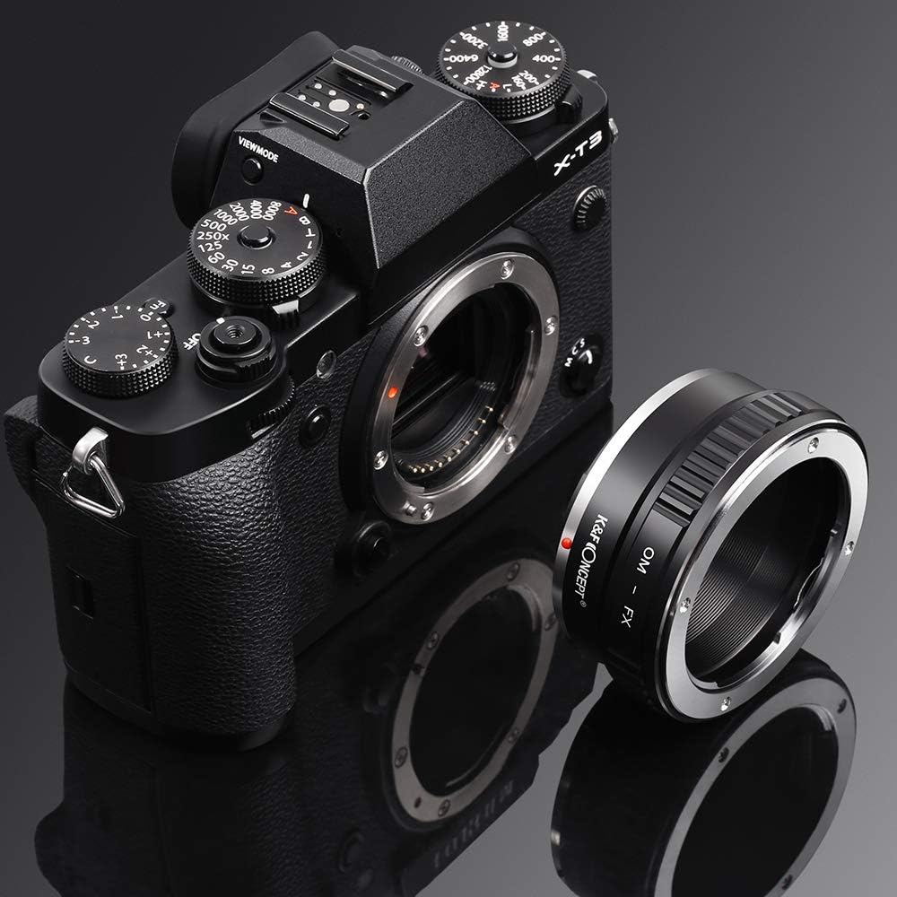 K&F Concept OM-FX Objektiv Adapterring,Adapter Fuji FX,Objektivadapter für Olympus OM Objektiv auf F