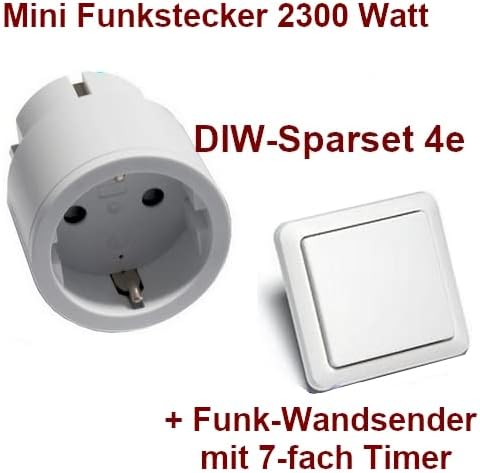 WeBaSo Sparset-4e: FUNK-Set "AWST-IT3" - Funk-Wandschalter mit Count-Down-Timer 5/30Sek.-2/10/30 Min