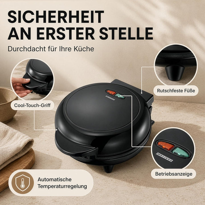 MELISSA 16250086 Omlett Maker Kontaktgrill-750 Watt Omeletts schnell, einfach und ohne Anhaften zube