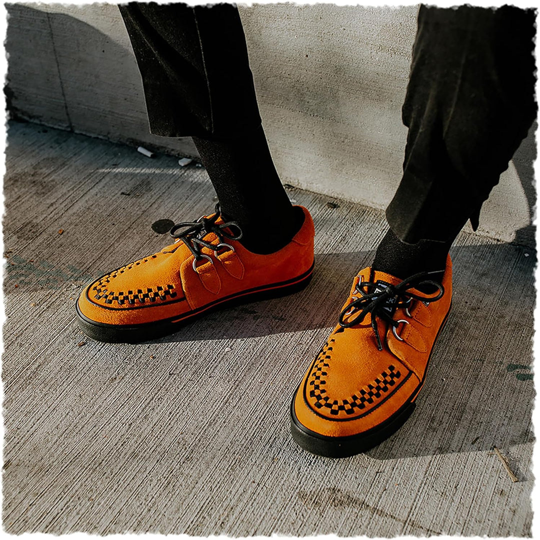T.U.K. Leather Creeper Sneaker - Herren & Damen Schuhe - Punk, Gothic, Emo und Rockabilly Style Lede