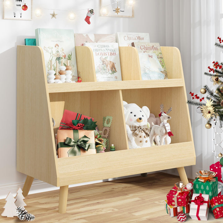 LUE BONA Kinderregal,Bücherregal Regal Aufbewahrungsregal für Kinder,Standregal 2 Stockwerk der Offe