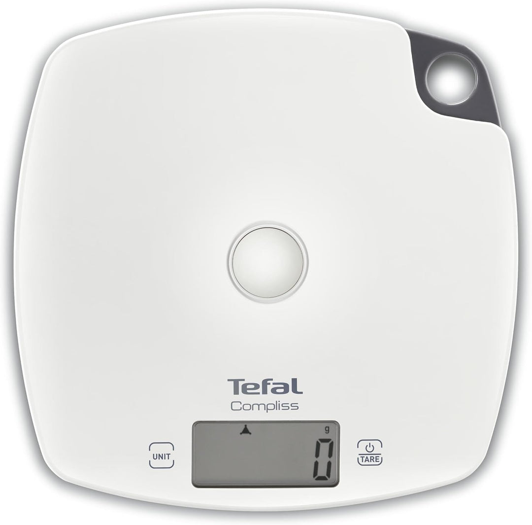 Tefal Küchenwaage, komplett, Präzision, 5 kg/1 g, Tara-Funktion, Weiss, BC1000V0