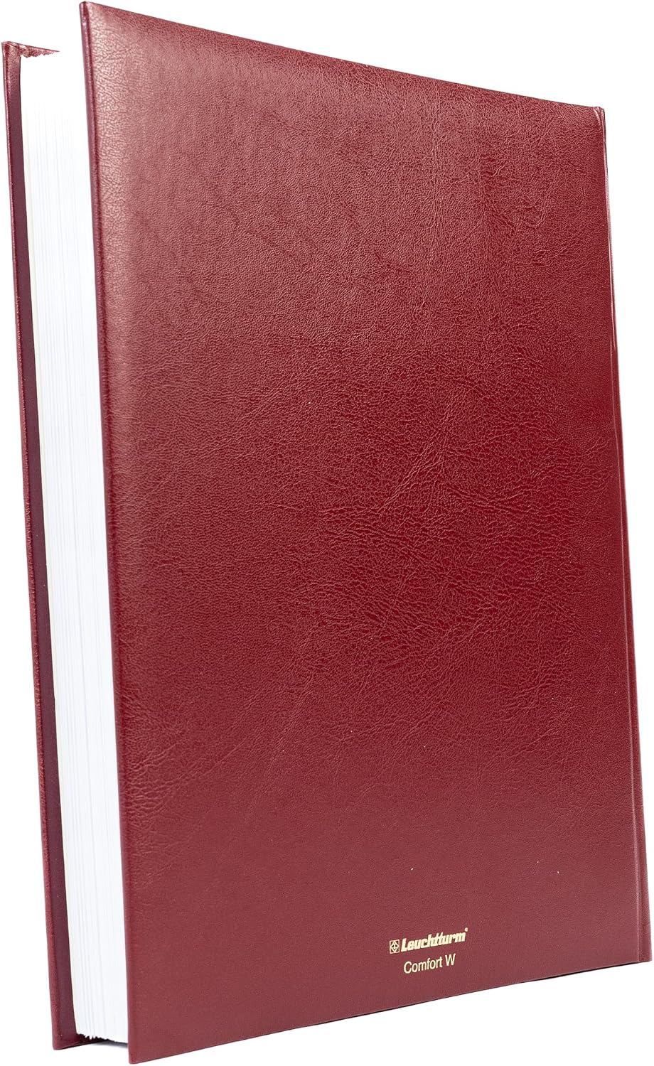 Leuchtturm 320838 Briefmarken-Sammelalbum Comfort - DIN A4, 64 Seiten, Pergaminstreifen, wattierter