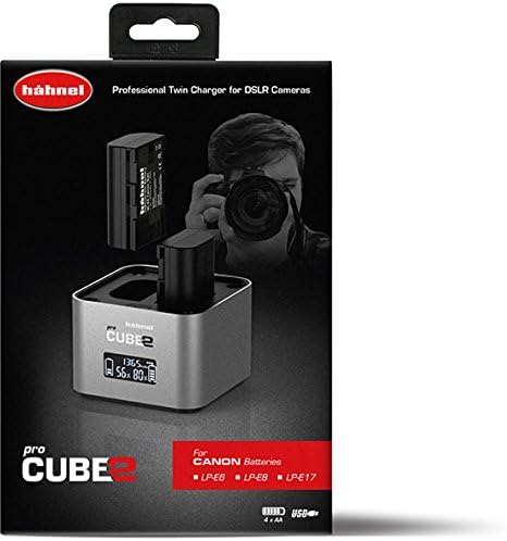 Hähnel ProCube 2 Doppel-Ladegerät für Canon LP-E6, LP-E6n, LP-E6NH / LP-E8 / LP-E17, für Canon