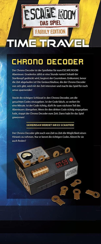 Noris 606101968 Escape Room Time Travel (Family Edition) -Familien und Gesellschaftsspiel für Erwach