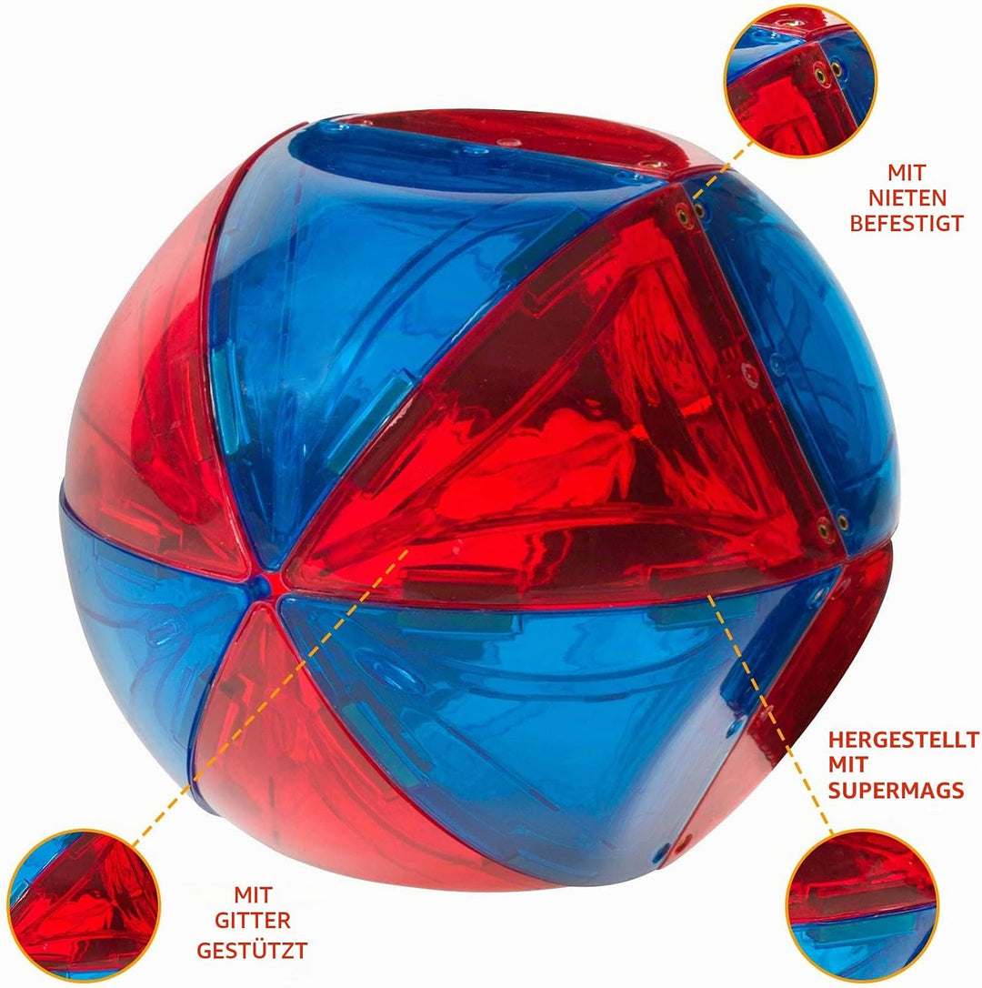 Playmags 3D Magnetische Blöcke für Kinder - Magnet Blöcke Lernen Formen, Farben &amp; Alphabet STEM Magn