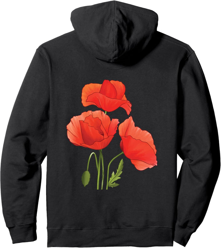 Mohnblume in Aquarell Pullover Hoodie