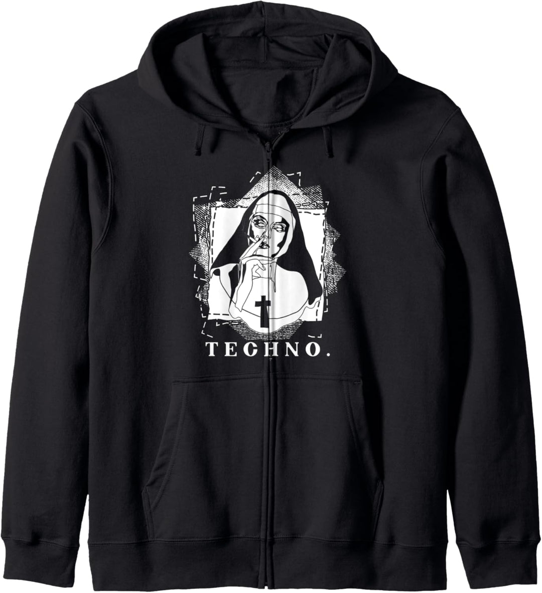 Techno Nonne - Techno Religion Kapuzenjacke