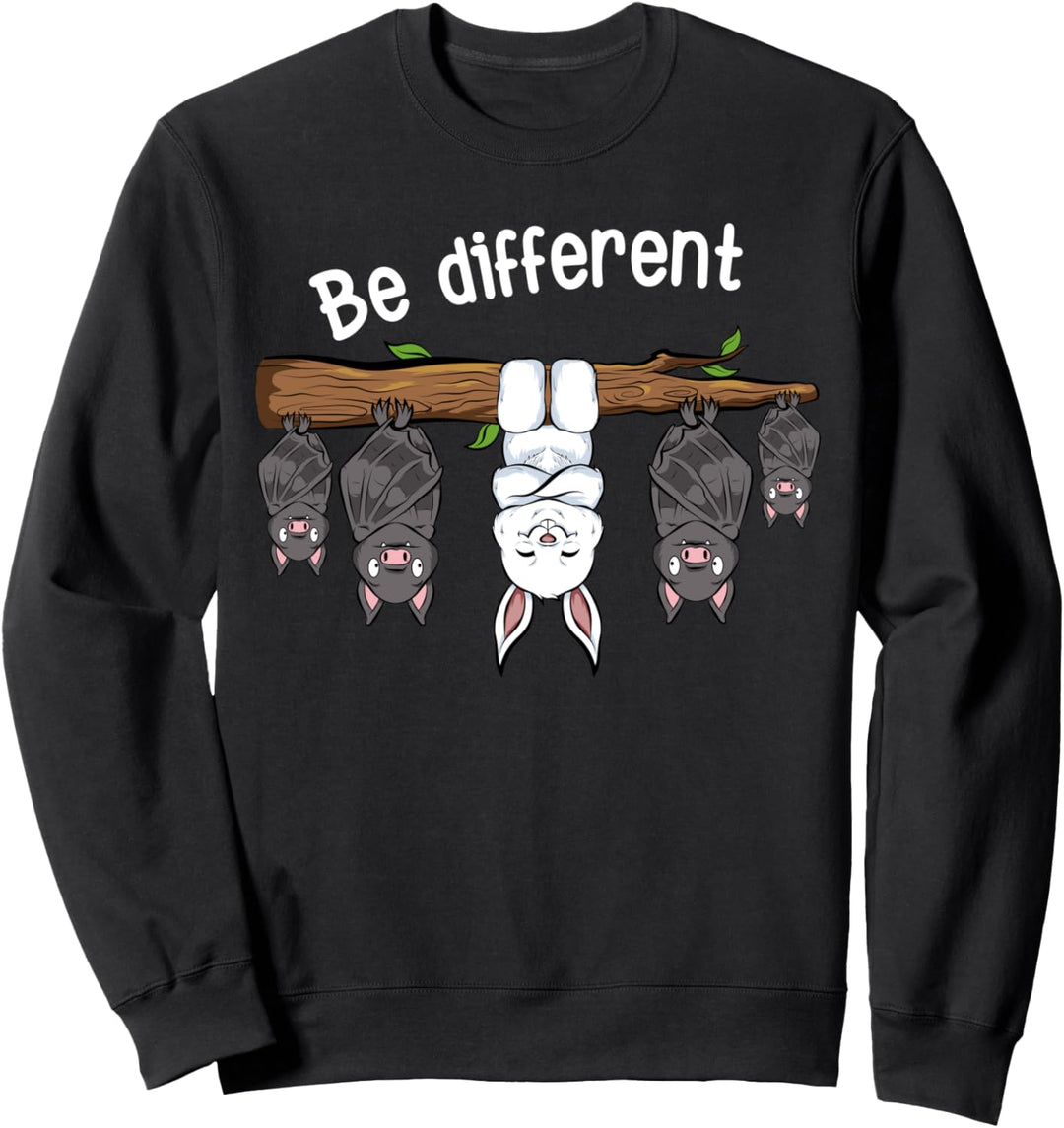 Be different Hase und Fledermäuse Sweatshirt