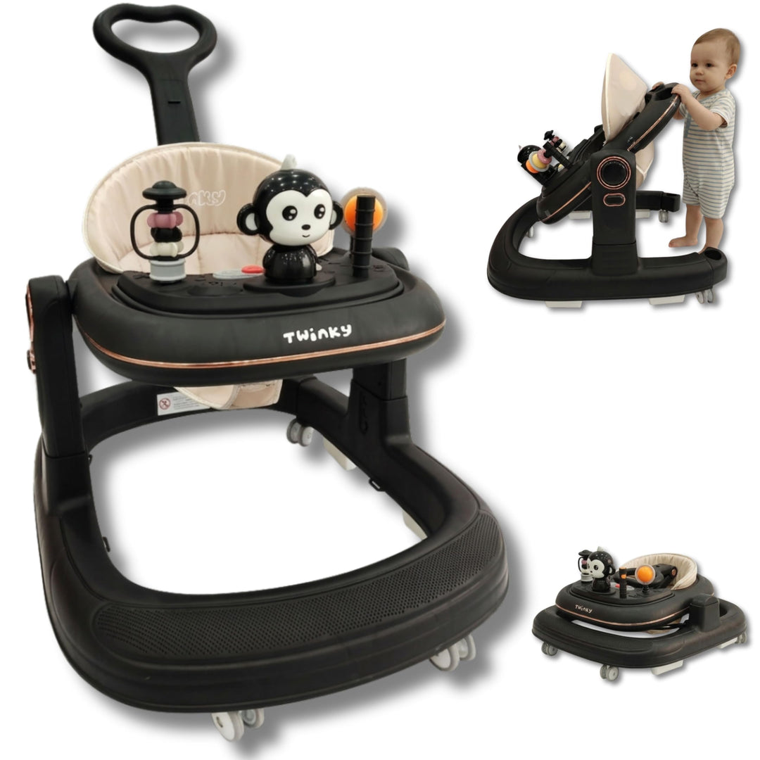 Twinky Lauflernhilfe mit Spielset und Bodenmatte | Robuste Laufhilfe mit 4 verstellbaren Positionen