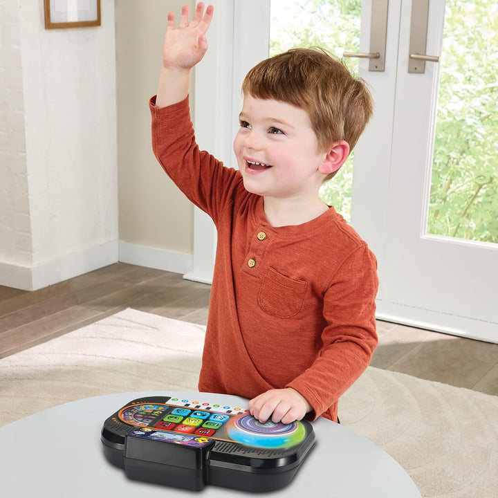 VTech Mein Mini-Mischpult – Interaktives DJ-Pult mit Lichteffekten, Klaviertasten und Turntable – Zu