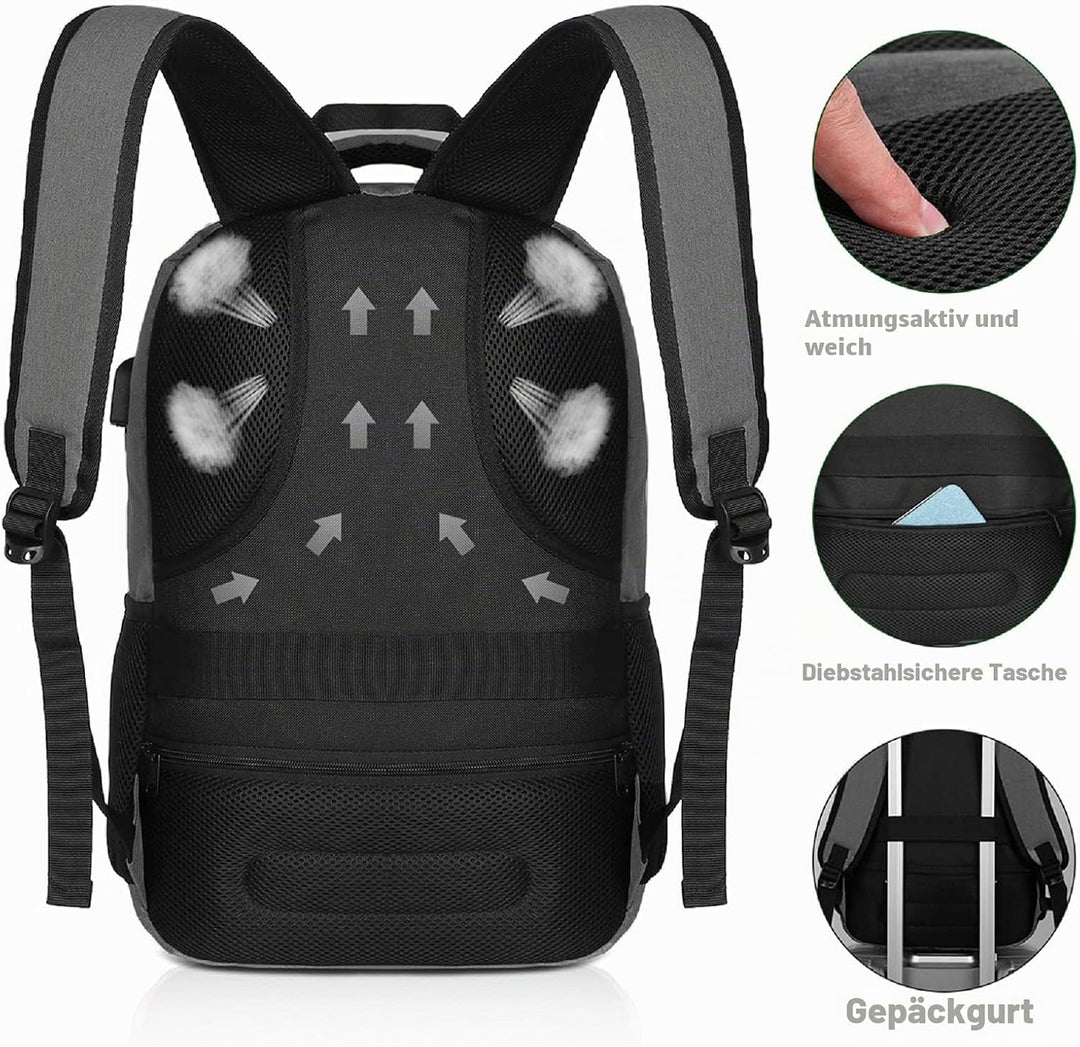 YAMTION 17.3 Zoll Laptop Rucksack Rucksack Schule Schulrazen Uni Schulrucksack Arbeit Rucksack (B6-D