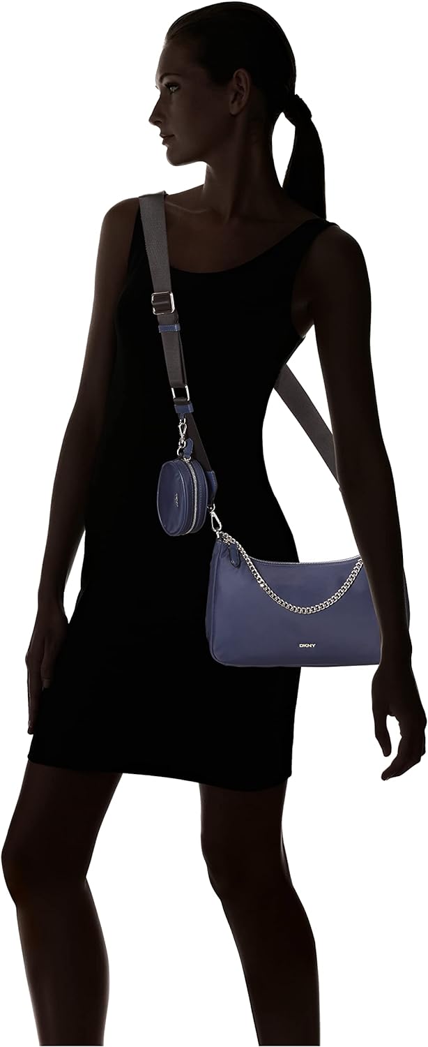 DKNY Sportliche Crossbody Caelynn Pouchette Handtaschen L Silber, L Silber