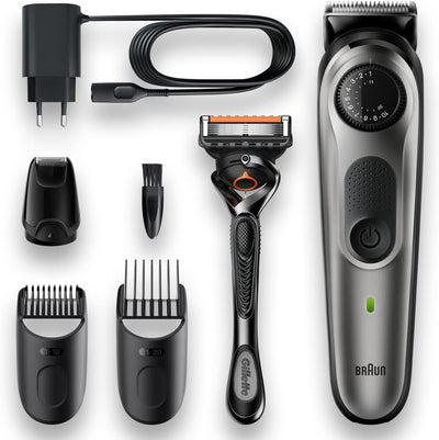 Braun Barttrimmer 5, Trimmer/Haarschneider Herren, Haarschneidemaschine, für Gesichts- und Kopfhaare