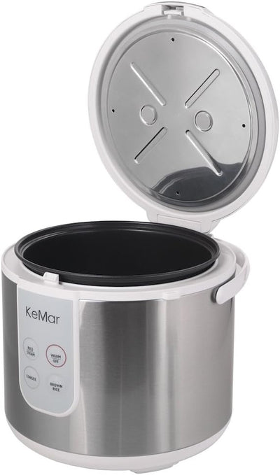 KeMar Kitchenware KRC-130 digitaler Reiskocher, BPA-frei, Brauner Reis, Naturreis, Dampfgarer, Titan