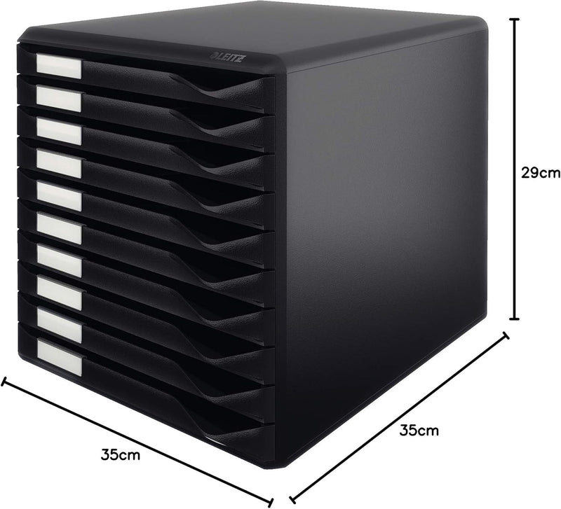 Leitz Formular-Set mit 10 Schubladen,Schubladenset zur Aufbewahrung von Dokumenten und Formularen, S
