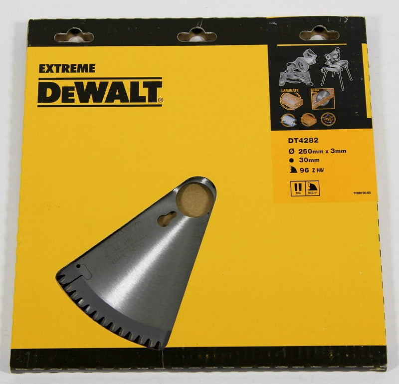 DeWalt Stationärkreissägeblatt / Kreissägeblatt Extreme (250/30mm 96TFZ, extra feines Finish (Furnie