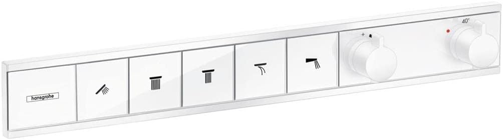 hansgrohe Unterputz Thermostat RainSelect (für 5 Funktionen) Mattweiss Mattweiss 5 Funktionen, Mattw