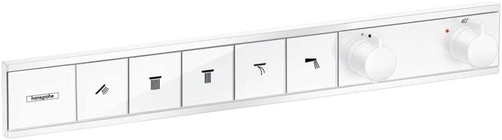 hansgrohe Unterputz Thermostat RainSelect (für 5 Funktionen) Mattweiss Mattweiss 5 Funktionen, Mattw