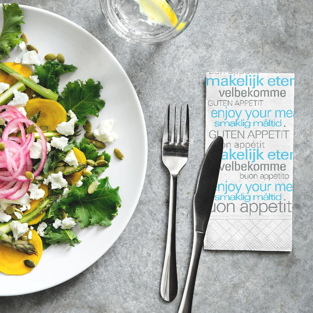 Tork 477304 Lunchservietten Text 1/8 gefaltet / 2-lagige Papierservietten für Snacks und kleine Geri