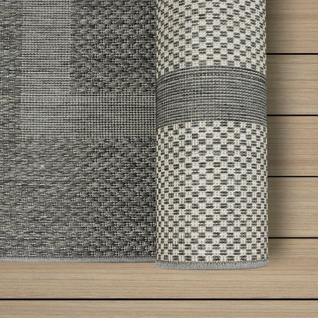 Mia´s Teppiche Malaga In- & Outdoor Teppich Flachgewebe, Modisches Design, Schicke Farben, für Balko