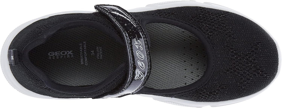 Geox Mädchen J Aril Girl Ballet Flat 26 EU Schwarz, 26 EU Schwarz