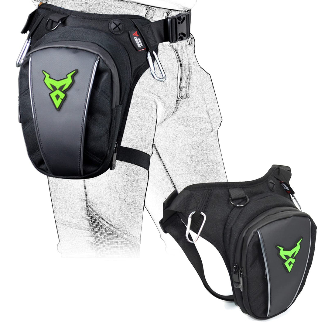 MIGHTYDUTY Motorrad Beintasche Herren Erweiterbar Oberschenkeltasche Hüfttaschen schwarz Gürteltasch