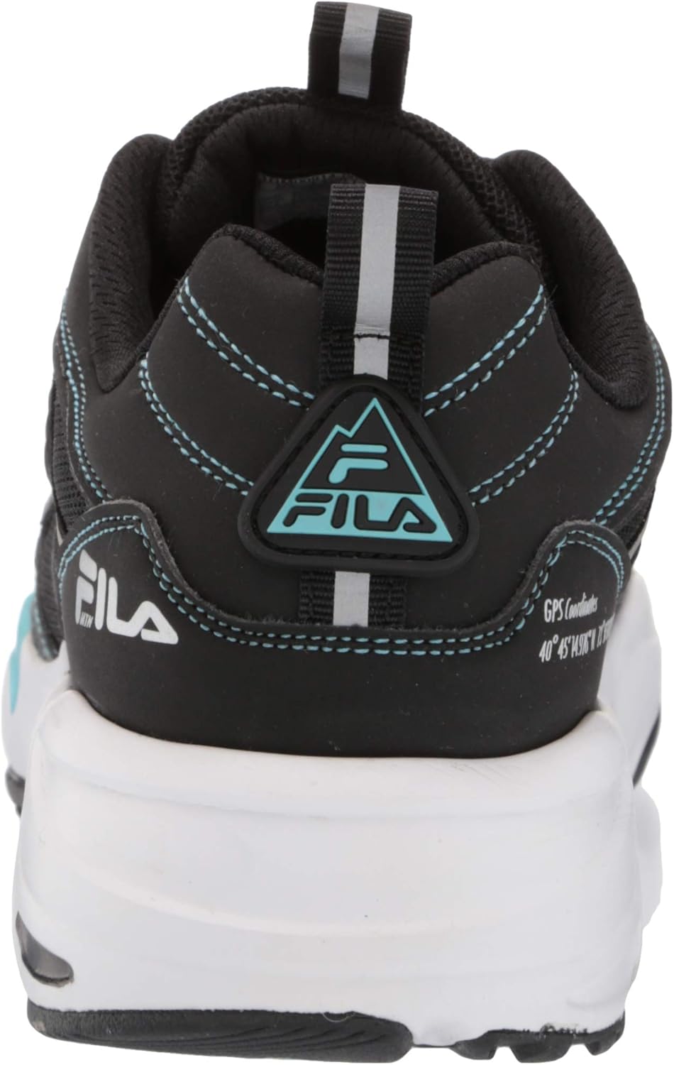 FILA Herren Trail Tracer Sneaker 42 EU Schwarz Weiss Metallic Silber, 42 EU Schwarz Weiss Metallic S